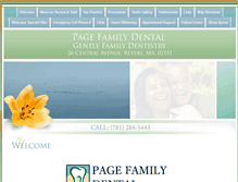 Tablet Screenshot of pagefamilydental.com